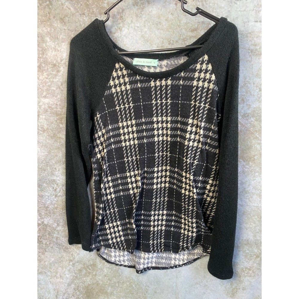 Black Plaid Sweater